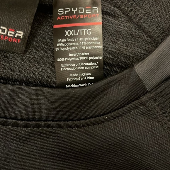 NWOT SPYDER Shirt Black XXL - Picture 3 of 8